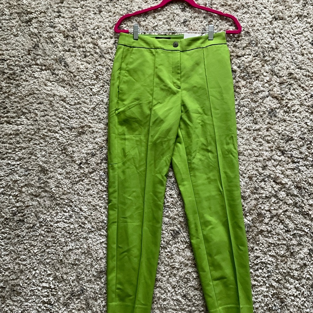 Lime green cropped pants